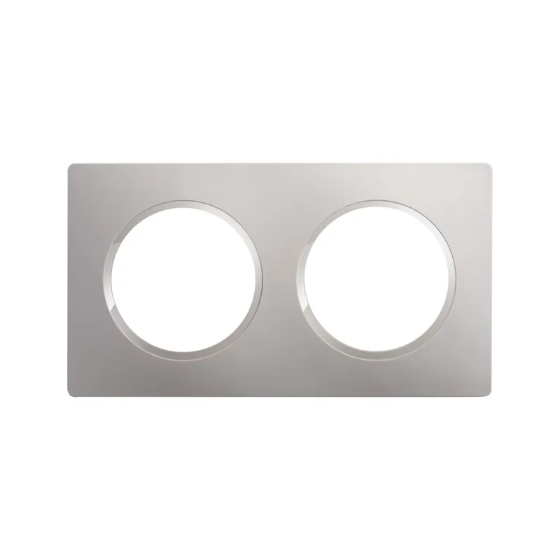 Bon Marché Plaque de finition 2 postes gris platine Casual Evo - DEBFLEX