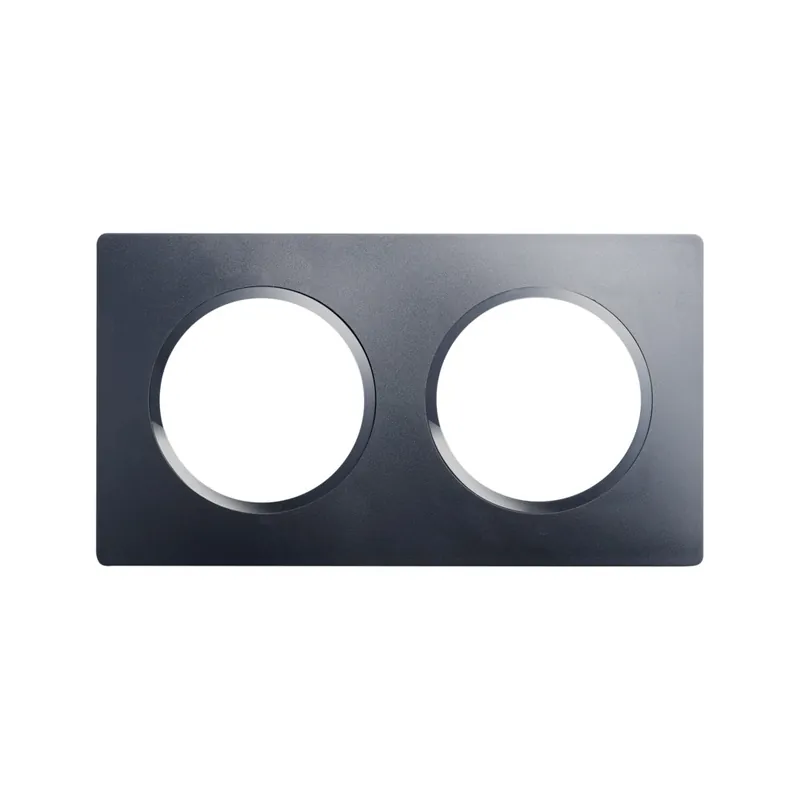 Plaque de finition 2 postes gris profond Casual Evo - DEBFLEX Satisfait Ou Remboursé