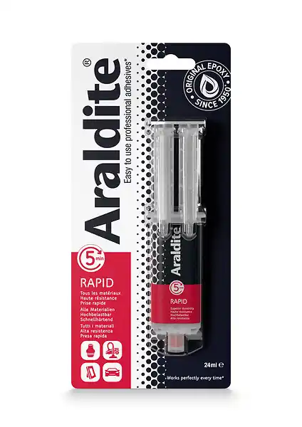 Dernier Modèle Colle epoxy - Prise rapide - 24ml ARALDITE