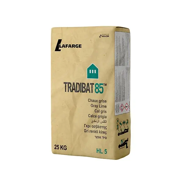 Prix Réduit Chaux grise Tradibat85 - Sac 25kg - Prise rapide LAFARGE