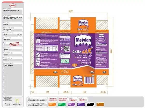 Prix Promo Colle à papier peint en poudre - 200g METYLAN