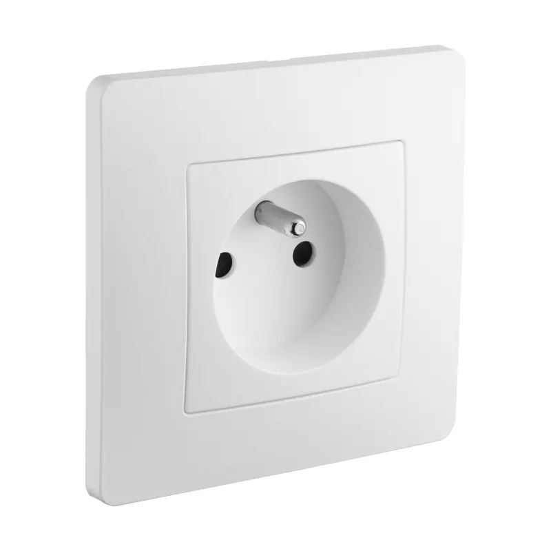 Prise 2 pôles + terre blanc Caly - DEBFLEX Prix Choc