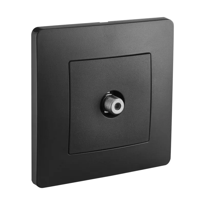 Bon Plan Prise TV type F noir Caly - DEBFLEX