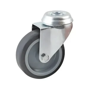 Roulette Å“il trou pivotant à frein diamètre 50mm en caoutchouc gris - AVL - 550950H Paiement Sécurisé