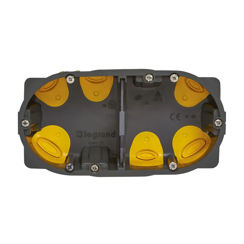 Boîte d‘encastrement étanche Ecobatibox 2 postes 67x40mm IP40 pour matériaux creux - LEGRAND Nouvel Arrivage