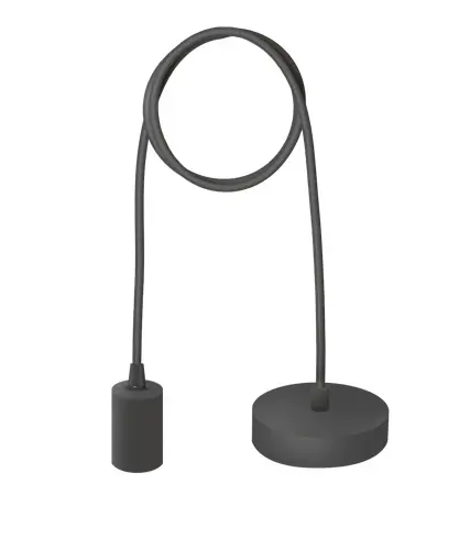 Commander Vite Suspension métal noir E27 60W JOY - ARLUX