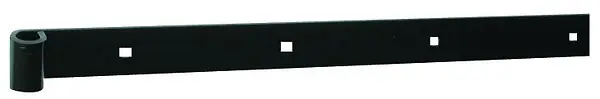 Authentique Penture droite prépercée noire 38x5mm R14 en 450mm - WAELBERS - 53101717.32