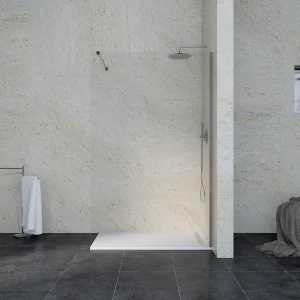 Authentique Paroi de douche à l‘italienne 120x195 cm profilé chrome verre transparent 6 mm Serenity - OCEA