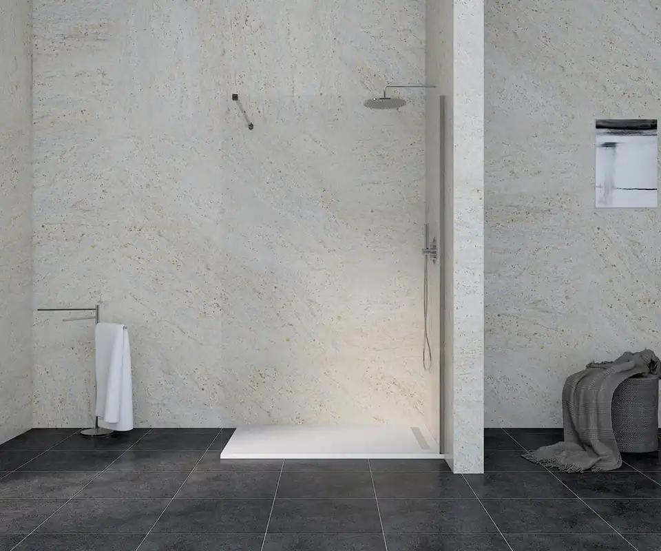 Authentique Paroi de douche à l‘italienne 120x195 cm profilé chrome verre transparent 6 mm Serenity - OCEA