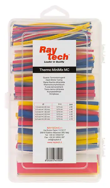 Réduction RAYTECH THERMO MINI MIX-MULTICOLOR Assortiment gaines thermo-rétractables prédécoupées