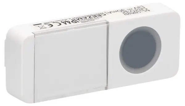 Commander Vite CEEZAM Bouton poussoir sans fil IP44 blanc, portée jusqu‘à 150m, pour sonnettes étanche et fiable