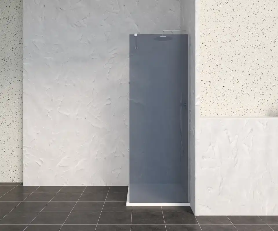 Dernier Modèle Paroi de douche à l‘italienne 70x200 cm profilé chrome verre fumé 8 mm Signature - OCEA