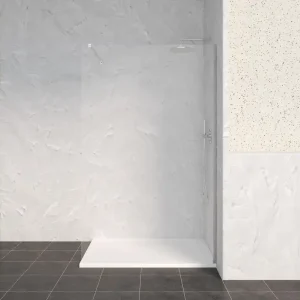Authentique Paroi de douche à l‘italienne 100x200 cm profilé chrome verre transparent 8 mm Signature - OCEA