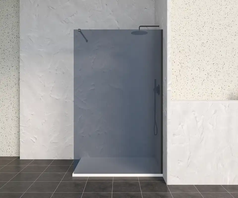 Nouvel Arrivage Paroi de douche à l‘italienne 120x200 cm profilé noir verre fumé 8 mm Signature - OCEA