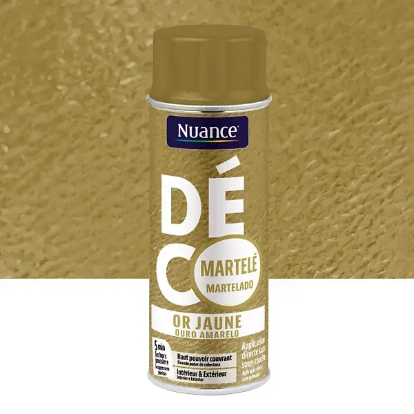 Meilleure Vente Peinture aerosol - Or jaune - Martelé - 400ml NUANCE