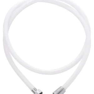 Flexible de douche PVC lisse blanc 1,50m WIRQUIN Must-Have