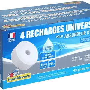 4 recharges 500g galets percés - Absorbeur humidité HUMIDIVORE Meilleure Vente