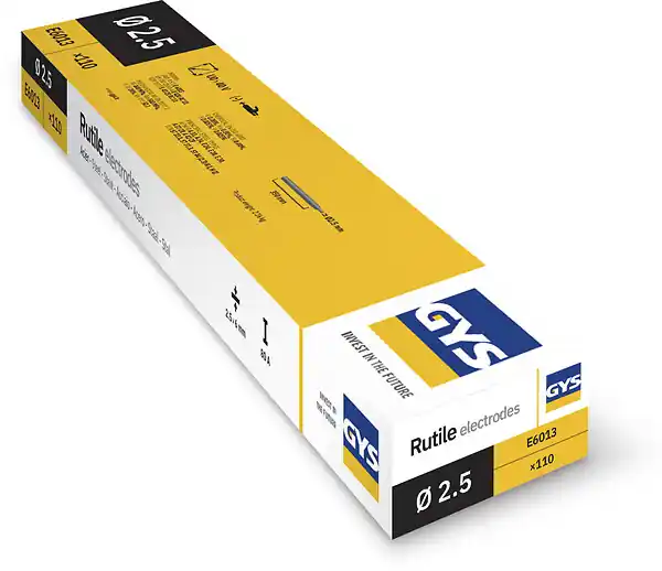 Commande En Gros Électrodes enrobées rutiles E6013 - Diam.2,5mm - Lot de 110 GYS