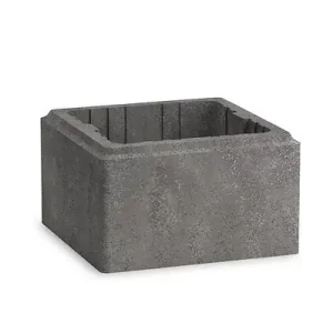 Authentique Pilier béton Agora 30x30 - Anthracite - H.17.1xL.30xP.30cm SAS