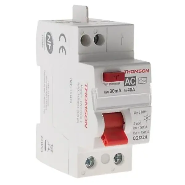 Quantité Limitée Interrupteur différentiel 40A/30mA type AC NF Easy Connect - Thomson