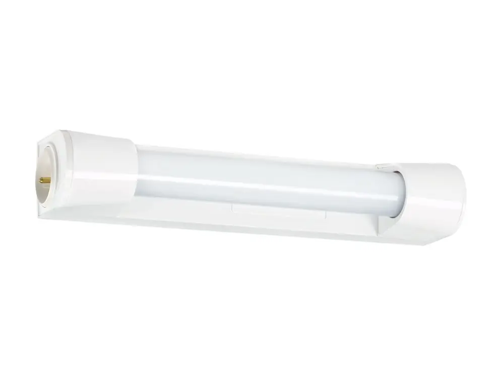 Dernière Chance Réglette NORMARIC B55 avec tube S19 LED + prise + interrupteur 7,2W 700 lumens IP21 4000K - ARIC