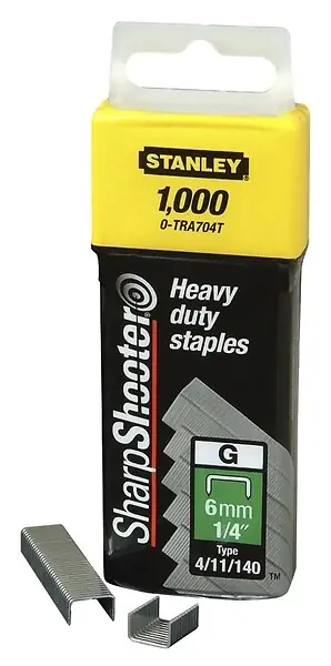 Promotion Saisonnière Agrafes 12 mm type G boîte de 1000 - STANLEY - 1-TRA708T