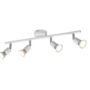 Authentique Réglette 4 spots GU10 Paris blanc 4x35W - REALITY