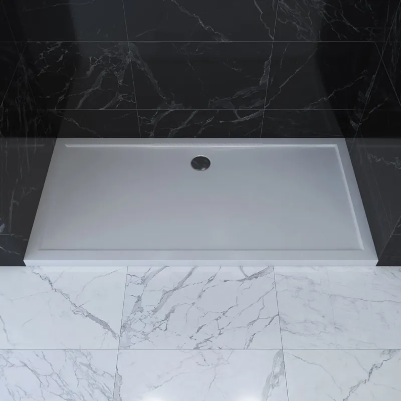 Acheter En Ligne Receveur de douche 90x140 cm acrylique blanc Pure 2 - AURLANE