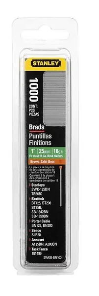 Nouvelle Collection Boîte de 1000 clous 15mm type J - STANLEY - 1-SWK-BN0625T