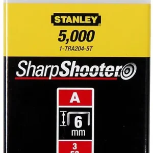Acheter Direct Agrafes Type A 6mm boîte de 1000 - STANLEY - 1-TRA204T