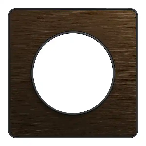 Remise Plaque de finition - Odace Touch - Bronze brossé - 1 poste SCHNEIDER ELECTRIC