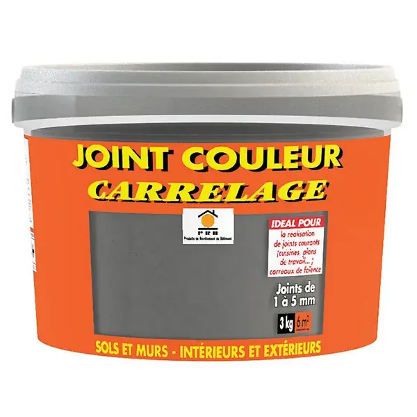 Joint fin carrelage - Gris anthracite - 1 kg PRB Prix Bas
