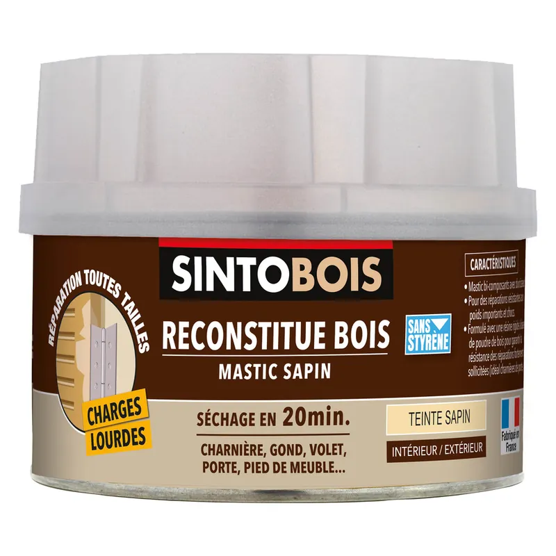 Réduction Mastic reconstituant bois sapin 550 gr SINTOBOIS