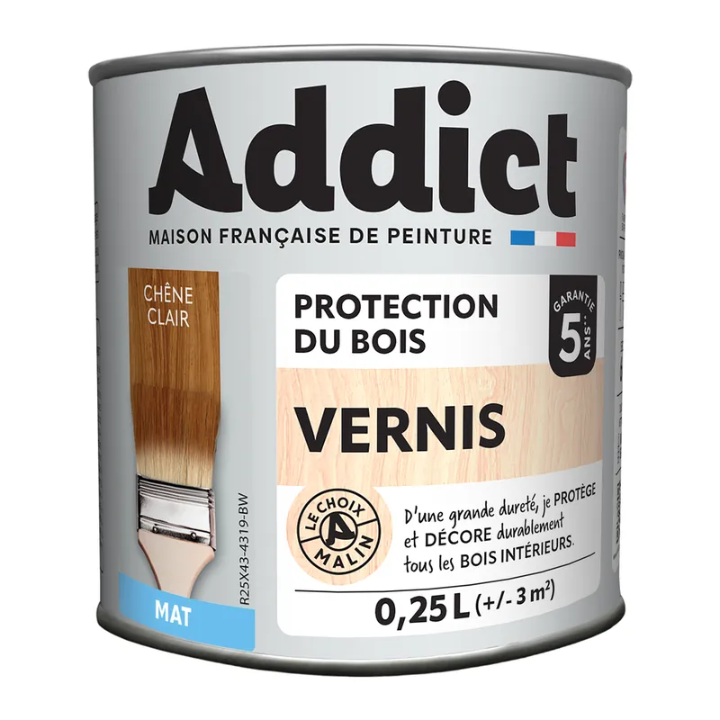 Vernis bois mat chêne clair 250 ml - ADDICT Petit Prix