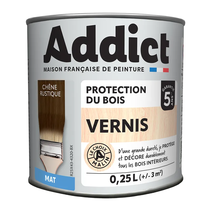 Vernis bois mat chêne rustique 250 ml - ADDICT Achetez Aujourd'hui
