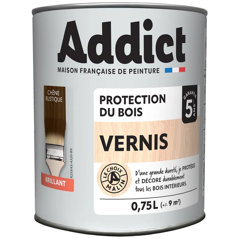 Expédié Aujourd'hui Vernis bois brillant chêne rustique 0,75 L - ADDICT