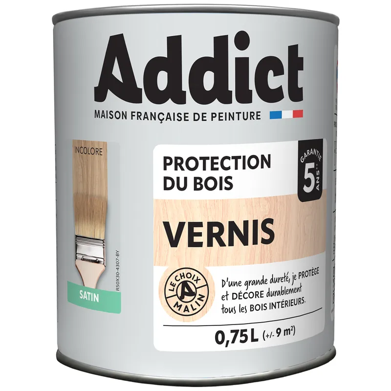 Vernis bois satin incolore 750 mL - ADDICT Offre Exclusive