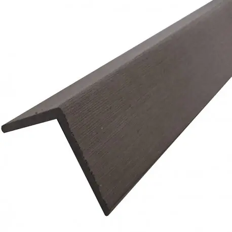 Profil d‘angle bois composite pour bardage Gris anthracite, ep.6 cm, l.6 cm, L.270 cm MCCOVER Soldes