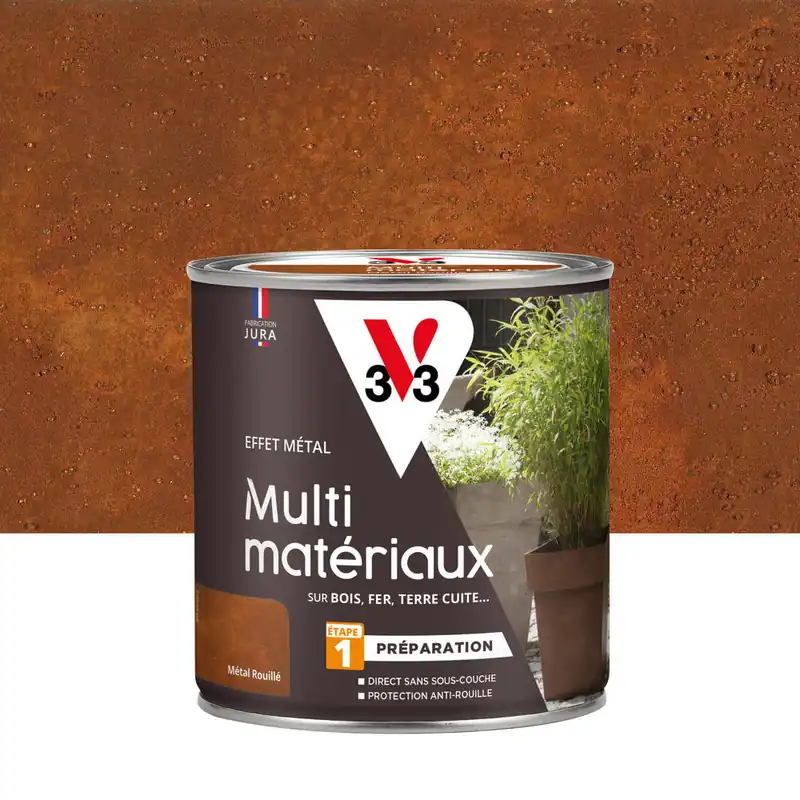 Meilleur Prix Préparation effet métal peinture multi-matériaux métal rouillé 0,5 L V33