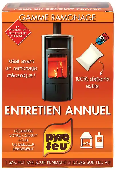 Nouveauté Ramonage chimique - Bois & Charbon - 3x250g PYROFEU