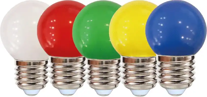 Commande En Gros Ampoules LED E27 standard 1W 5 couleurs par 5 - ARLUX