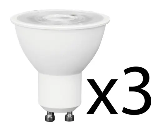 Prix Bas Ampoules LED spot GU10 4W = 400 lumens blanc chaud par 3 - ARLUX