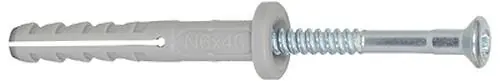 Acheter En Ligne Cheville NF à clou nylon - 6mmx60mm-30mm - 100 pieces FISCHER