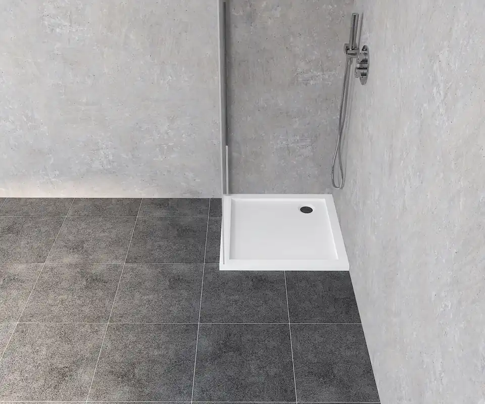 Livraison Express Receveur de douche 80x80 cm acrylique blanc Baltia - OCEA