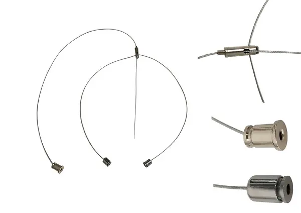 Kit suspension panneau LED - 6 filins - Gris - 1200mm EASYLIGHT Réduction