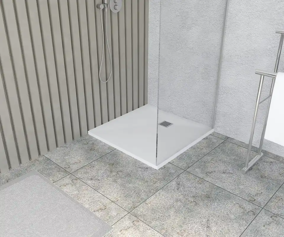 Receveur de douche 90x90 cm résine blanc Monza - OCEA Bon Plan