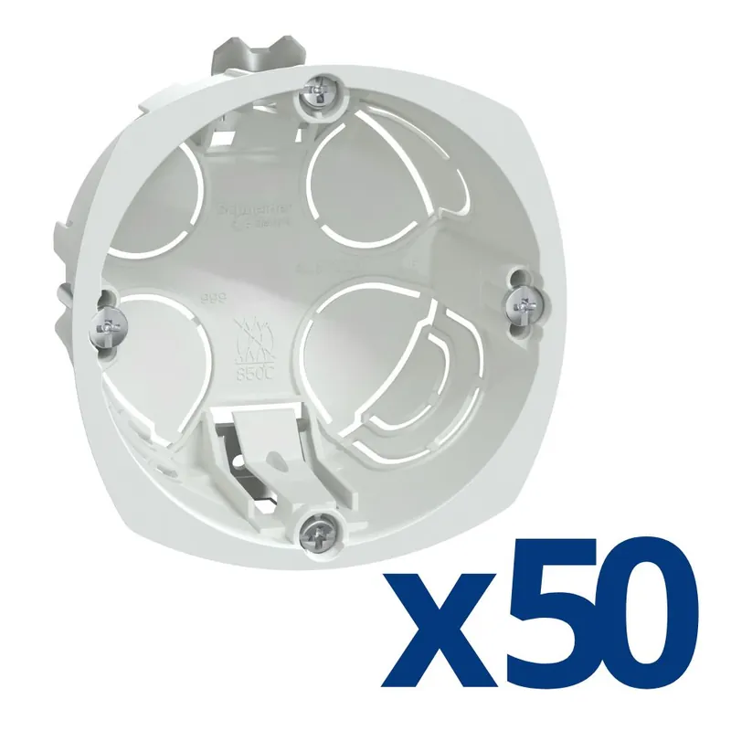 Haute Qualité Boites d‘encastrement Multifix 1 poste 67x40 IP20 Matériaux creux par 50 - SCHNEIDER ELECTRIC