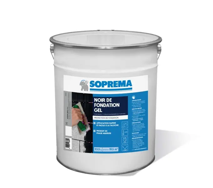 Remise Enduit d‘étanchéité noir pour mur extérieur 23.5 kg SOPREMA