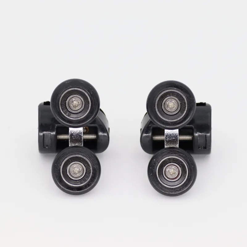Nouveauté Roulettes simple corps noires pour portes de douche diamètre 23mm - AURLANE