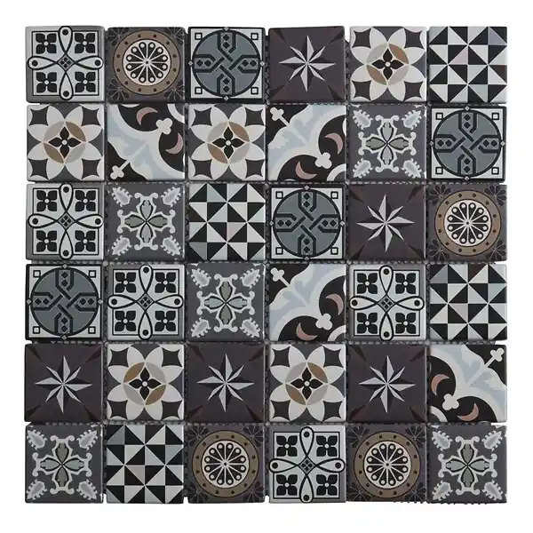 Mosaïque verre peint irisé 30x30 MARGE - Beige/Marron MAT INTER Jusqu'à Épuisement Des Stocks
